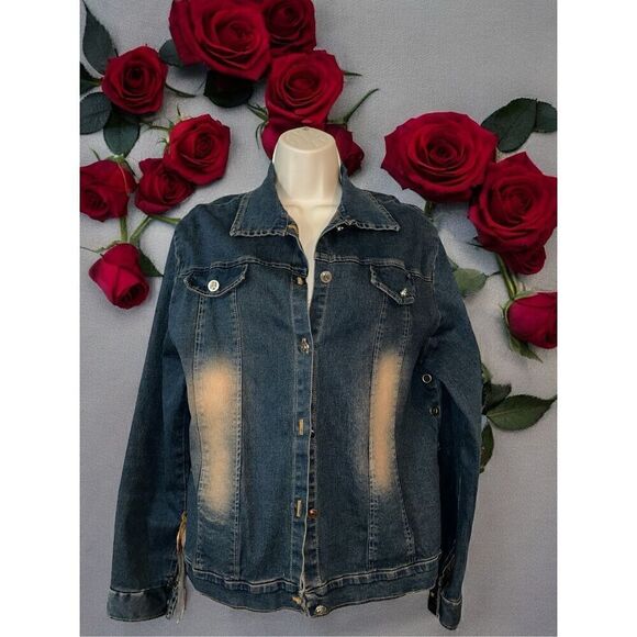 Love U.S.A Y2K Womens Jacket Size Large - Picture 1 of 9